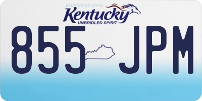 KY license plate 855JPM
