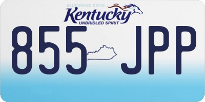 KY license plate 855JPP