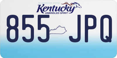 KY license plate 855JPQ
