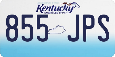 KY license plate 855JPS