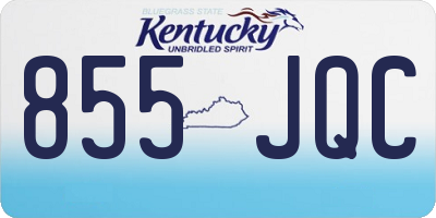 KY license plate 855JQC