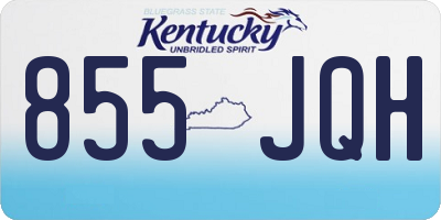 KY license plate 855JQH