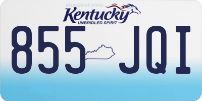 KY license plate 855JQI