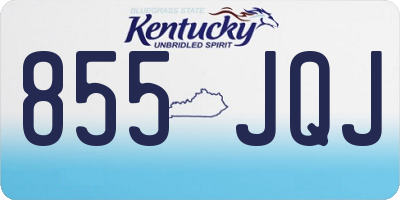 KY license plate 855JQJ