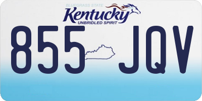 KY license plate 855JQV
