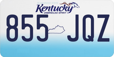 KY license plate 855JQZ