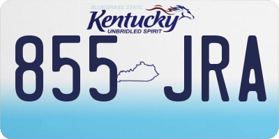 KY license plate 855JRA