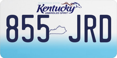 KY license plate 855JRD