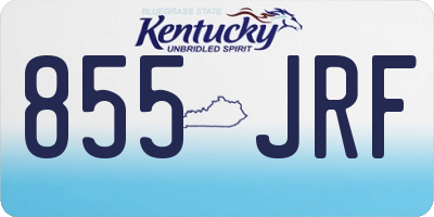 KY license plate 855JRF