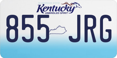KY license plate 855JRG
