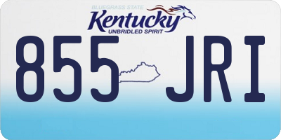KY license plate 855JRI