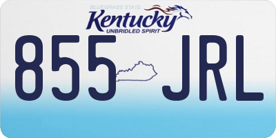 KY license plate 855JRL