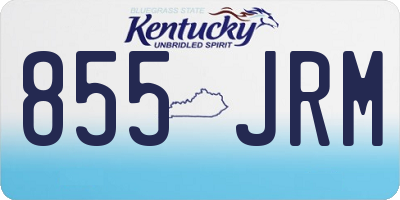 KY license plate 855JRM