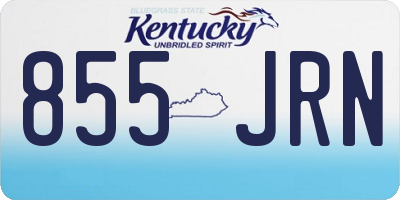 KY license plate 855JRN