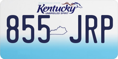 KY license plate 855JRP