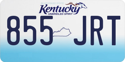KY license plate 855JRT