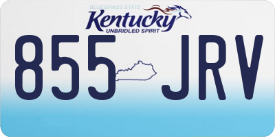 KY license plate 855JRV