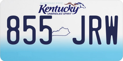 KY license plate 855JRW
