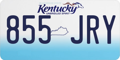 KY license plate 855JRY