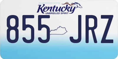 KY license plate 855JRZ