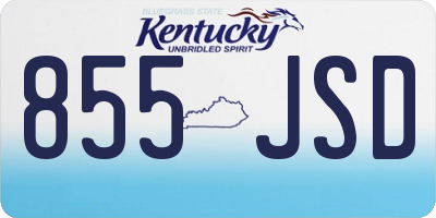 KY license plate 855JSD