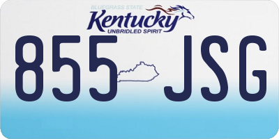 KY license plate 855JSG
