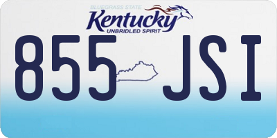 KY license plate 855JSI