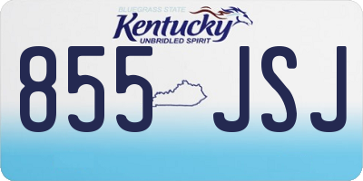 KY license plate 855JSJ