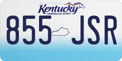 KY license plate 855JSR