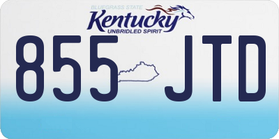 KY license plate 855JTD
