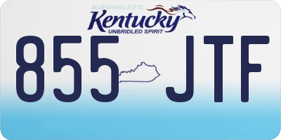 KY license plate 855JTF