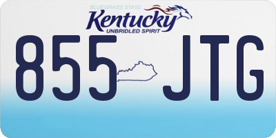 KY license plate 855JTG
