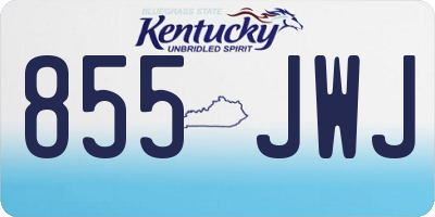 KY license plate 855JWJ