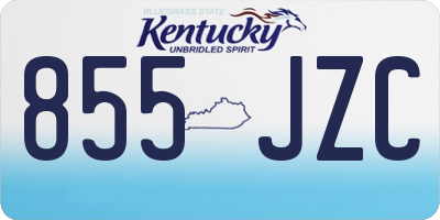 KY license plate 855JZC