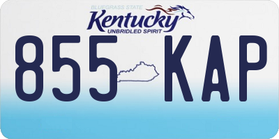 KY license plate 855KAP