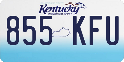 KY license plate 855KFU