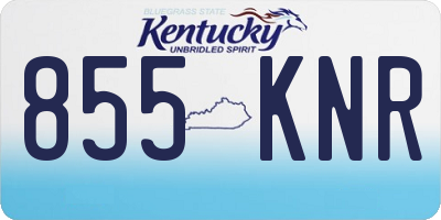 KY license plate 855KNR
