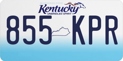 KY license plate 855KPR