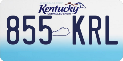 KY license plate 855KRL