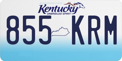 KY license plate 855KRM