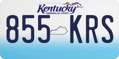 KY license plate 855KRS