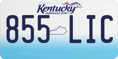 KY license plate 855LIC