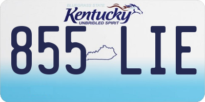 KY license plate 855LIE