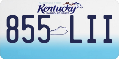 KY license plate 855LII