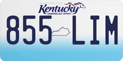 KY license plate 855LIM