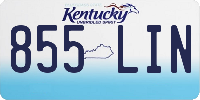 KY license plate 855LIN
