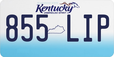 KY license plate 855LIP