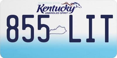 KY license plate 855LIT