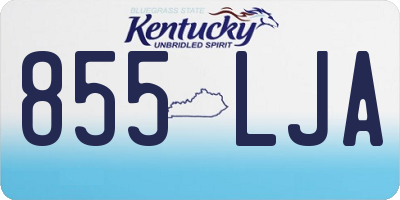 KY license plate 855LJA