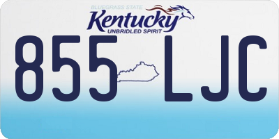 KY license plate 855LJC